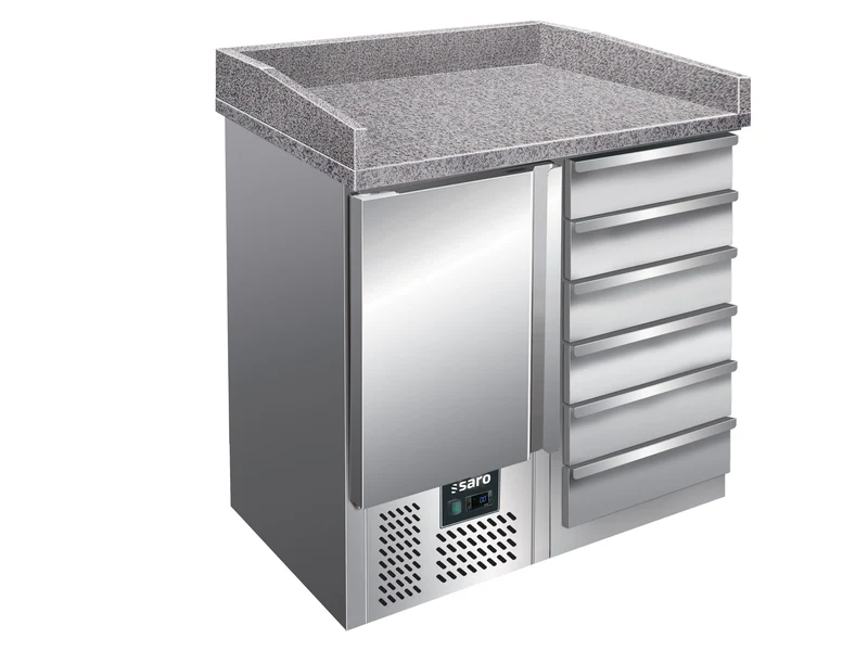 Saro Pizzatisch, 1 Tür+ 6 Schubladen, Modell PZ 4001