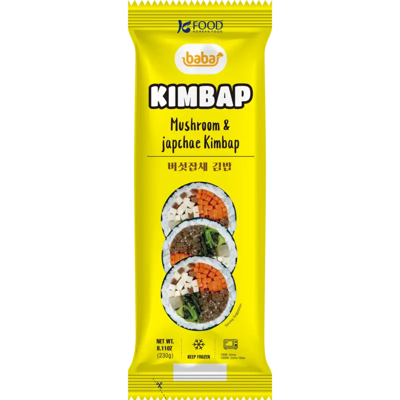 Baba Kimbap mushroom & japchae