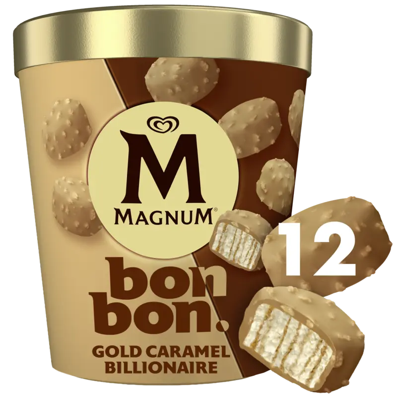 Magnum Bonbon gold caramel billionaire