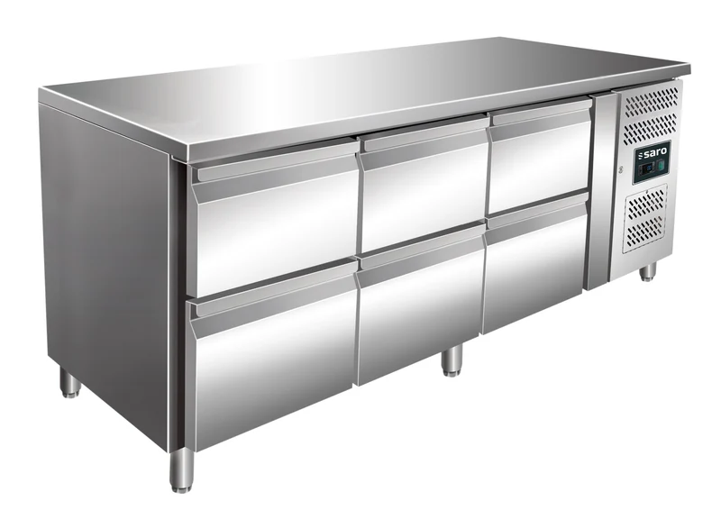 Saro Kühltisch mit 3x 2er Schubladenset, Modell KYLJA 3160 TN