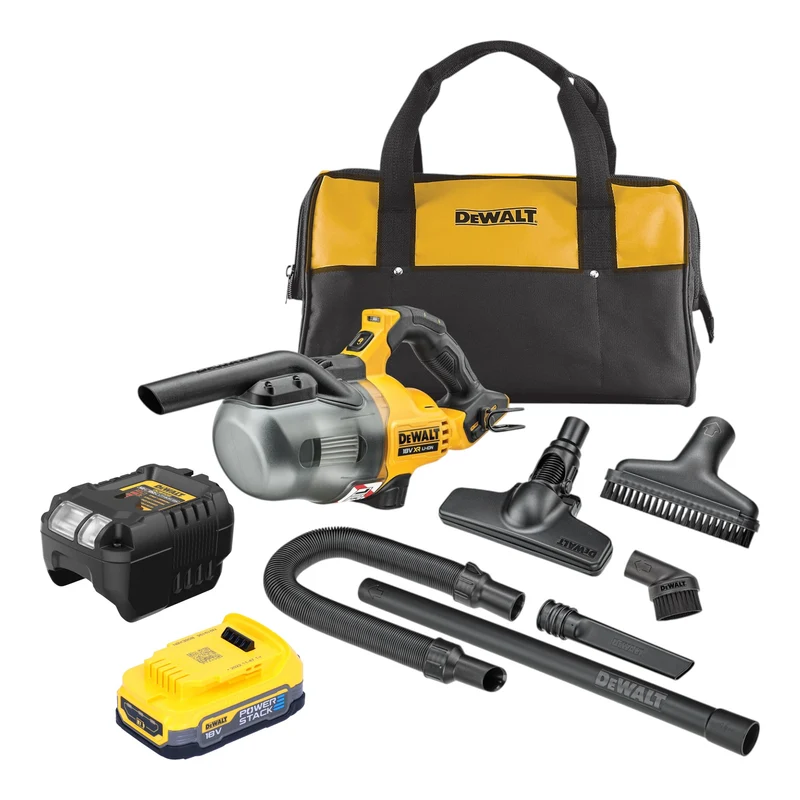 DeWalt DCV 501 LE1 Akku Stabsauger 18 V 0,7 l Staubklasse L + 1x Powerstack Akku 1,7 Ah + Ladegerät