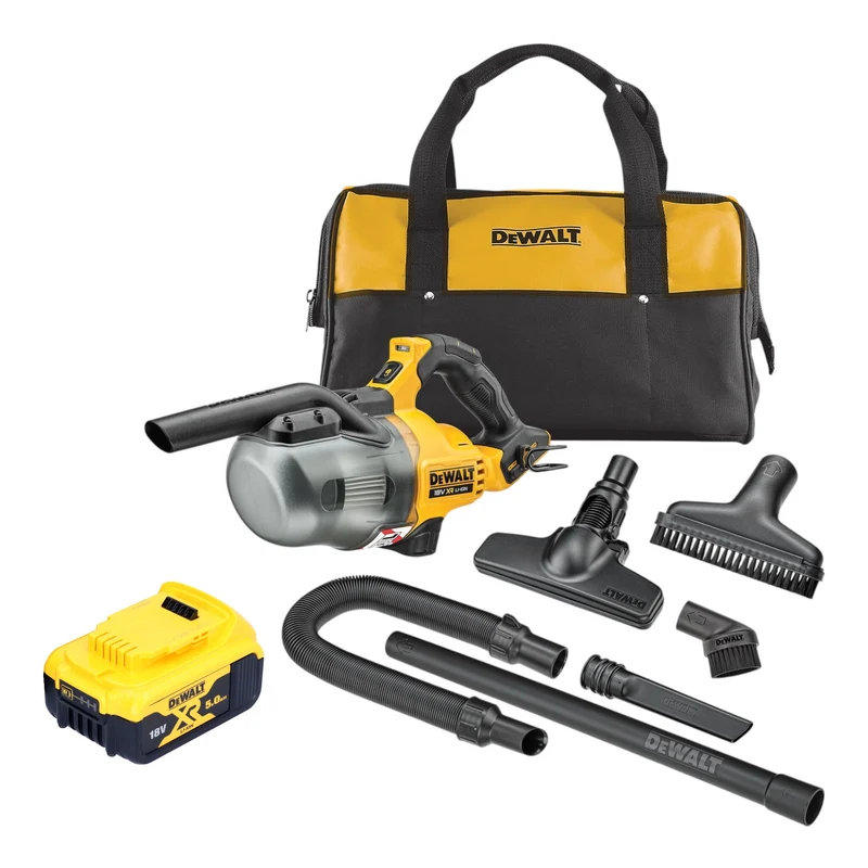 DeWalt DCV 501 LN Akku Stabsauger 18 V 0,7 l Staubklasse L + 1x Akku 5,0 Ah - ohne Ladegerät