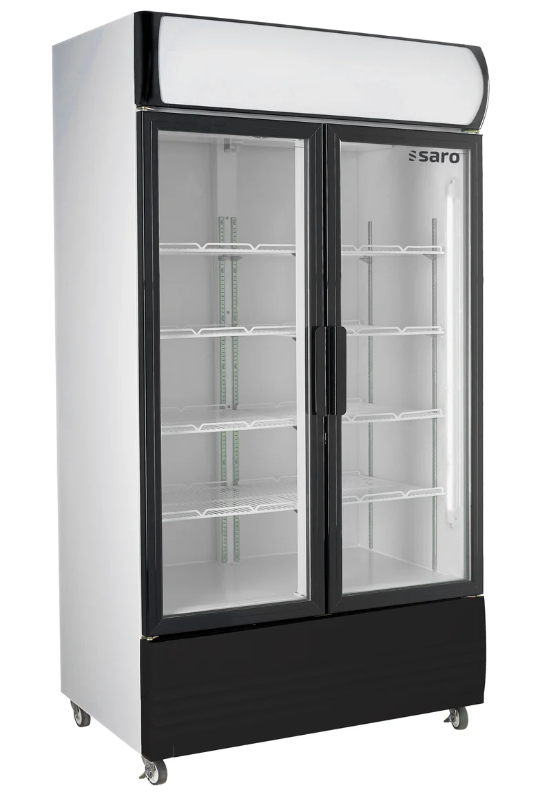 Saro Kühlschrank mit 2 Glastüren und Werbetafel, Modell GTK 580