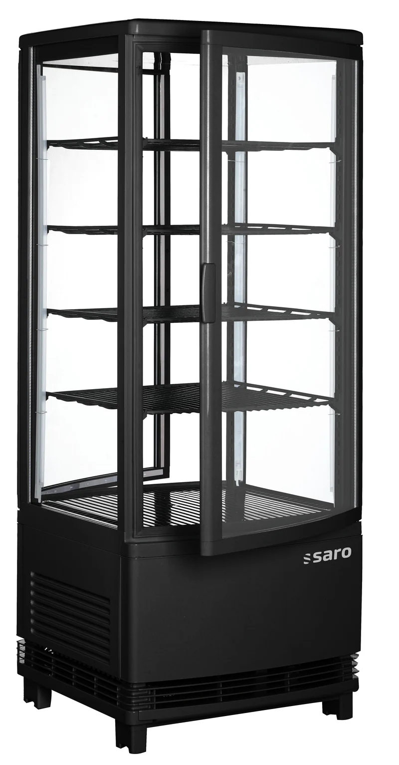 Saro Kühlvitrine, Doppeltür, 98 Liter, Modell SC 100 DT schwarz