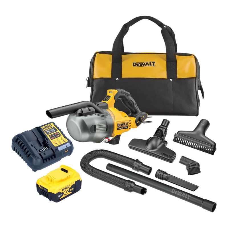 DeWalt DCV 501 LP1 Akku Stabsauger 18 V 0,7 l Staubklasse L + 1x Akku 5,0 Ah + Ladegerät