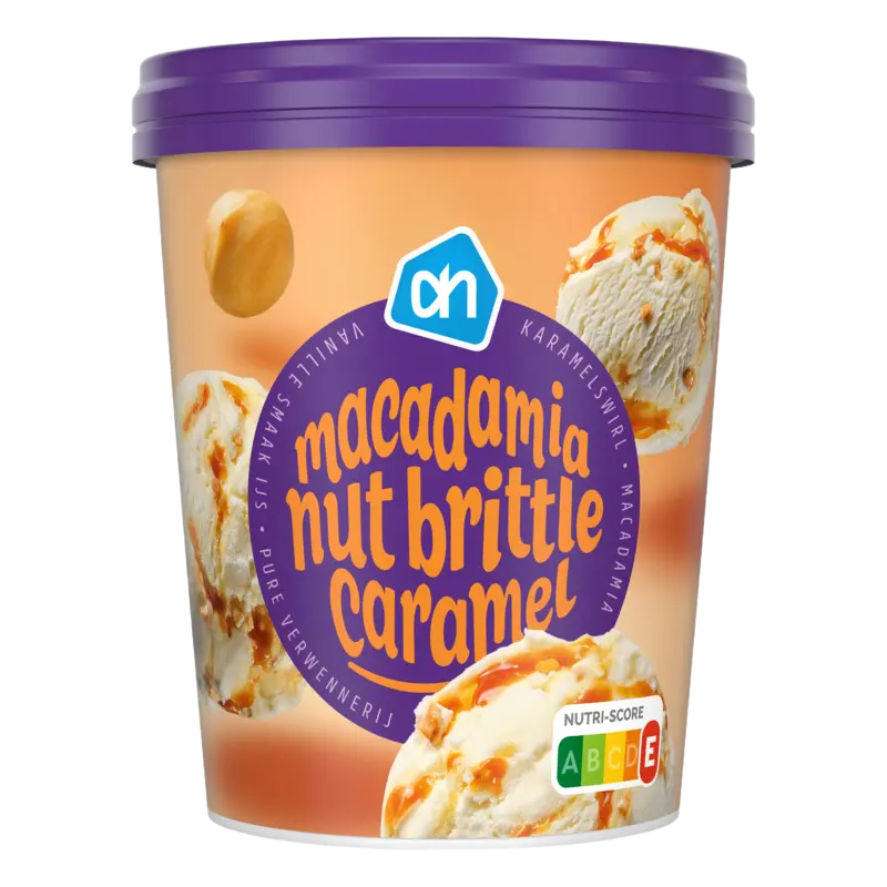 Macademia nut brittle caramel