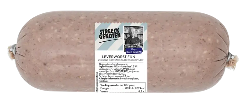 Streeckgenoten Groningse leverworst fijn