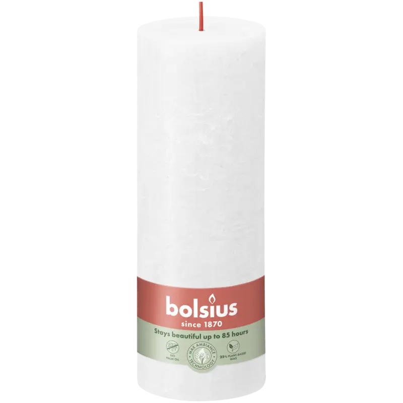Bolsius Rustieke kaars wit 19cm
