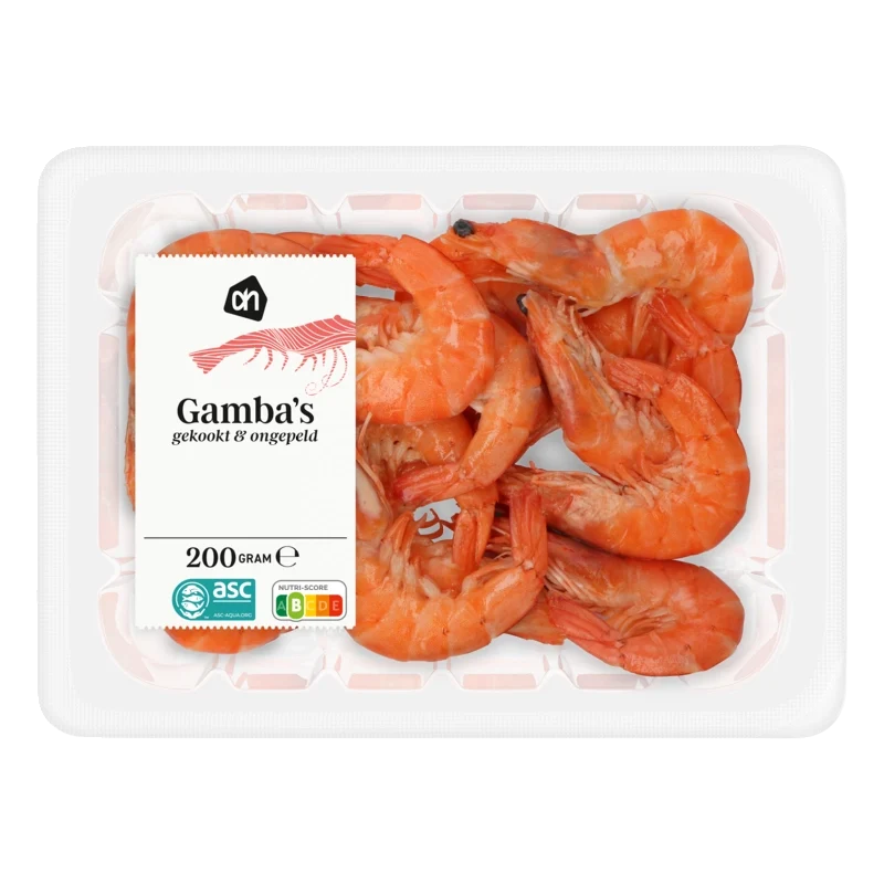 Gamba's gekookt & ongepeld