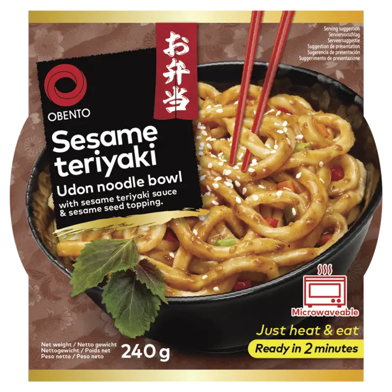 Obento Sesame teriyaki udon noodle bowl