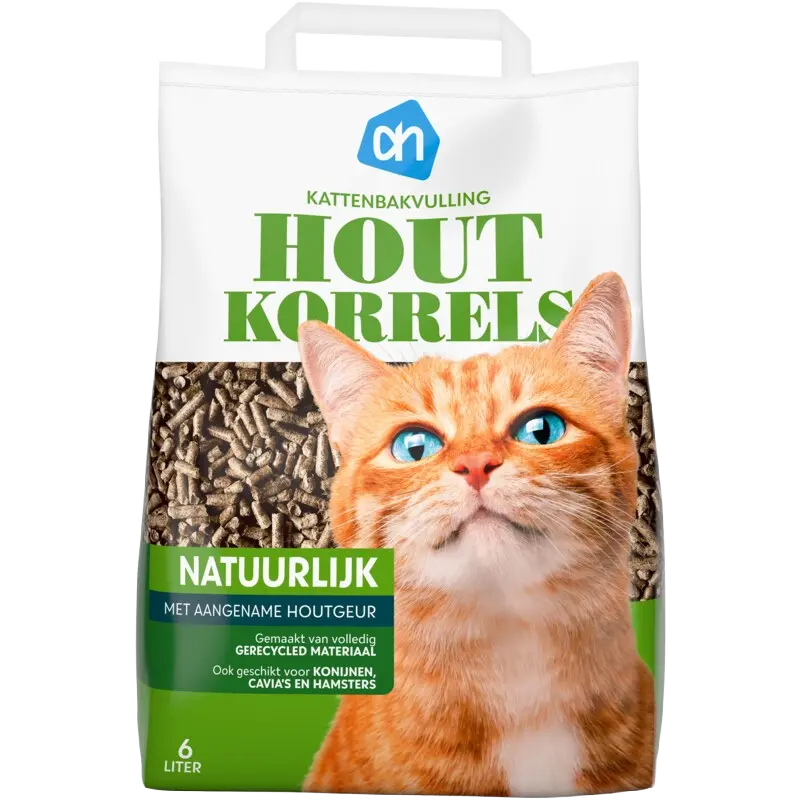 Kattenbakvulling houtkorrels