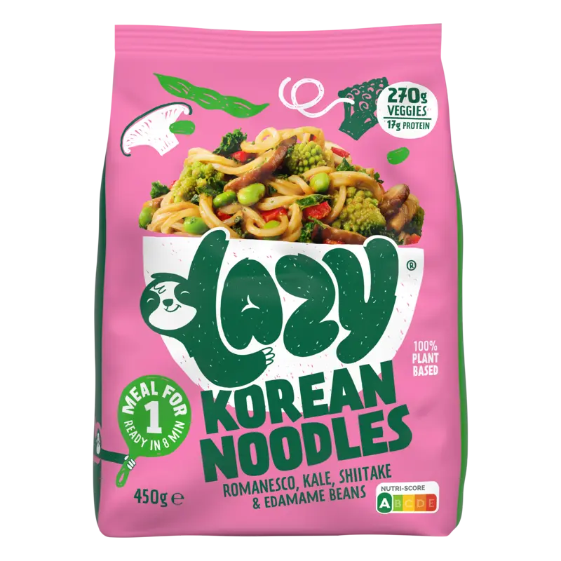 Lazy Vegan Korean noodles maaltijd