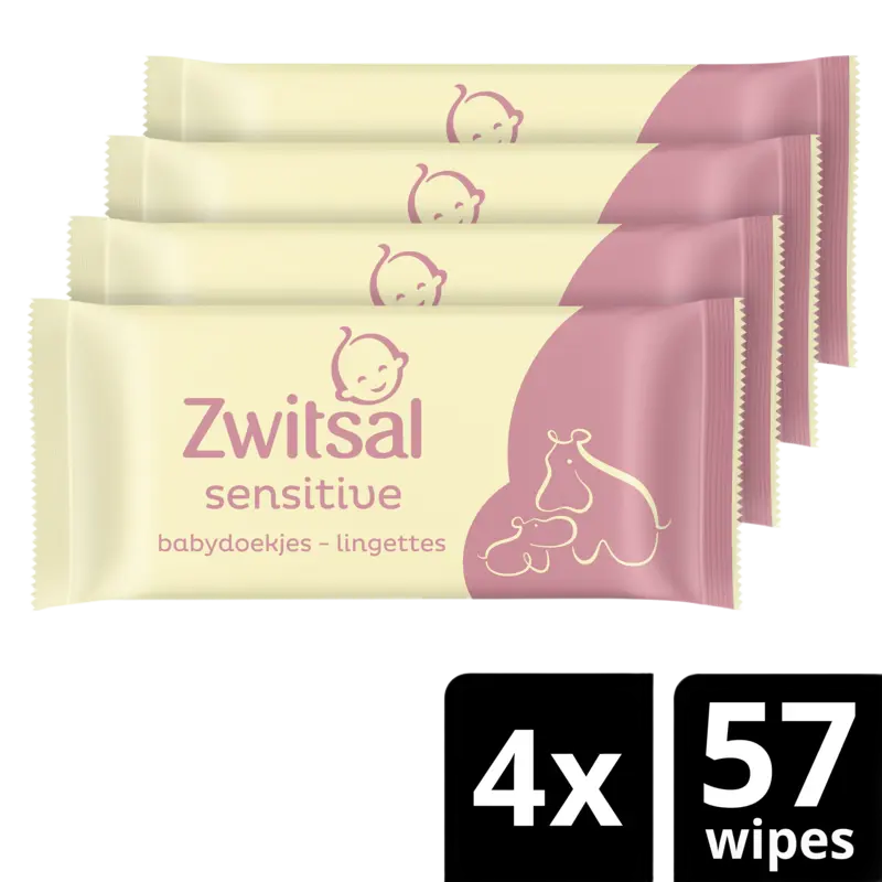 Zwitsal Baby sensitive billendoekjes 4-pack