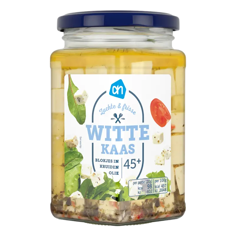 Witte kaas blokjes