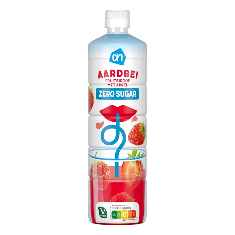Siroop aardbei 0% suiker toegevoegd
