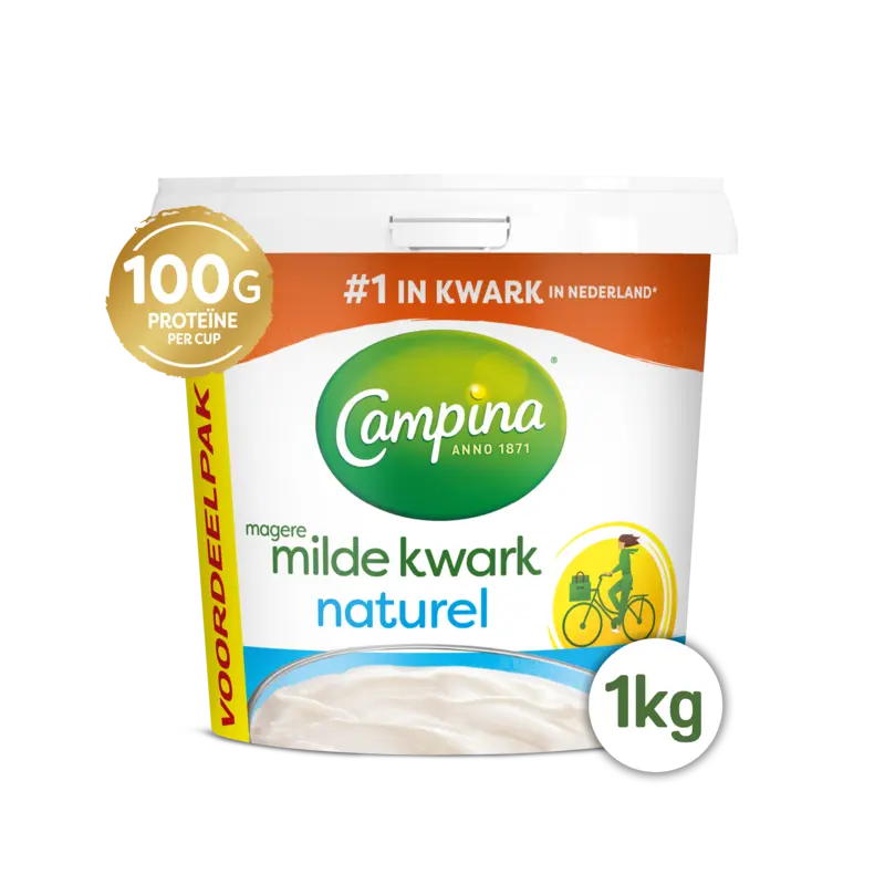 Campina Magere milde kwark naturel voordeelpak