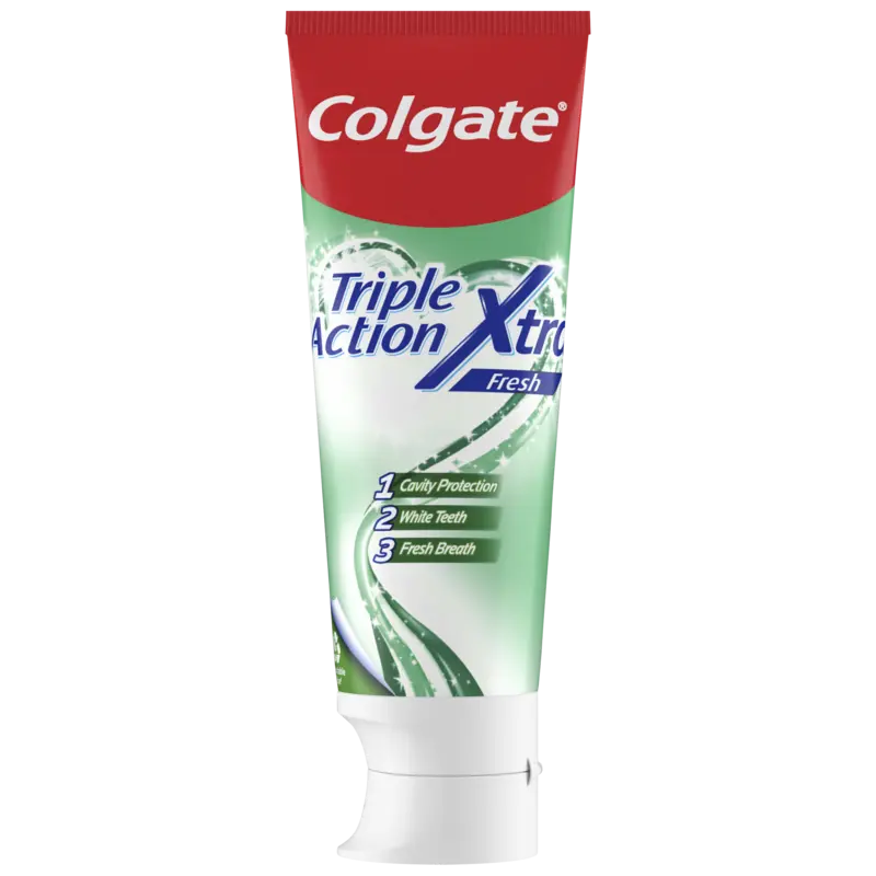 Colgate Triple action xtra fresh tandpasta