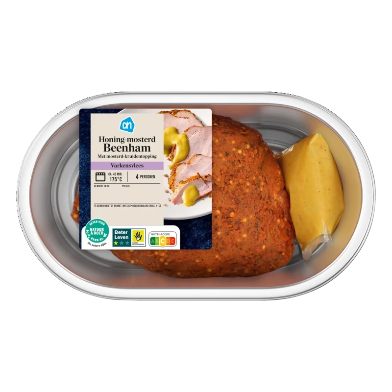 Voor in de oven beenham honing mosterd