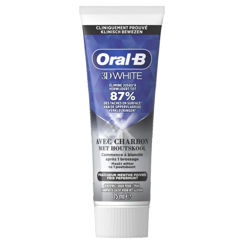 Oral-B 3D White met houtskool tandpasta