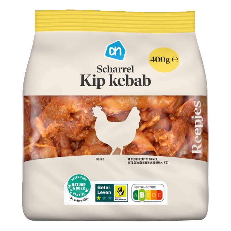 Scharrel kipdijfiletreepjes kebab