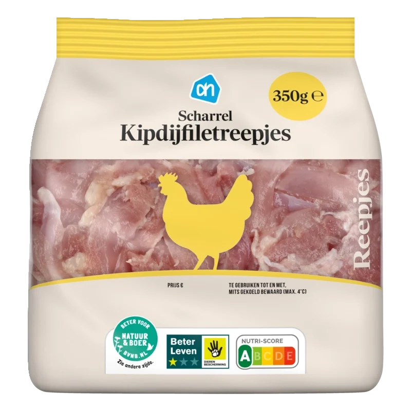 Scharrel kipdijfiletreepjes naturel