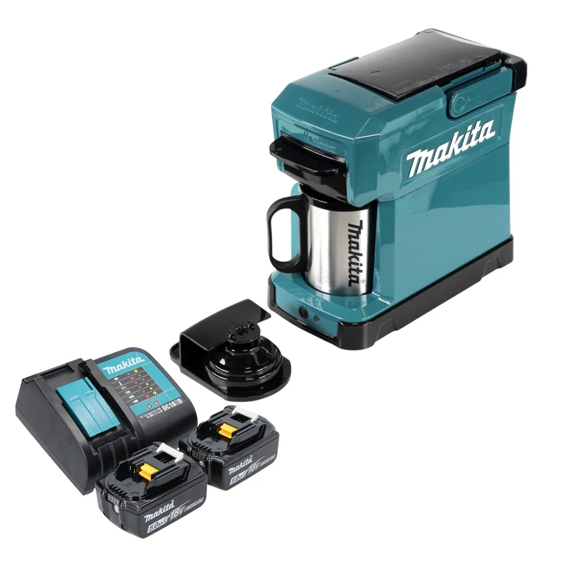 Makita DCM 501 ST2 Akku Kaffeemaschine 12 V max. / 18 V + 2x Akku 5,0 Ah + Ladegerät