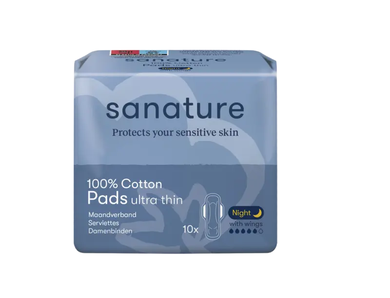 Sanature Katoenen maandverband ultra night