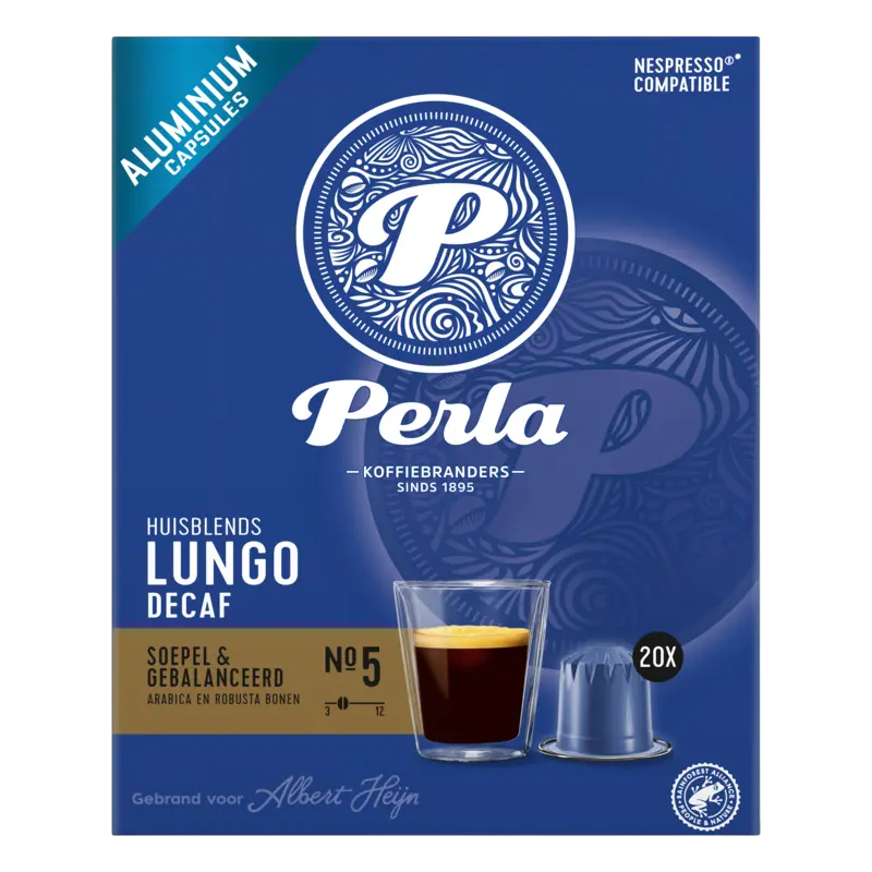 Perla Huisblends Lungo decaf capsules