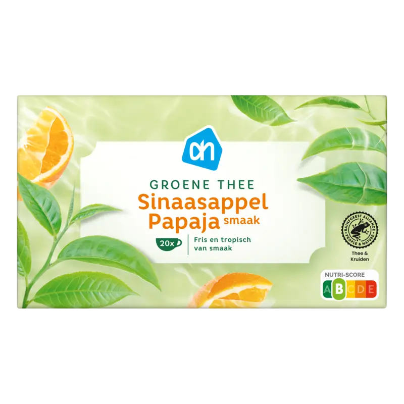 Groene thee sinaasappel & papaya