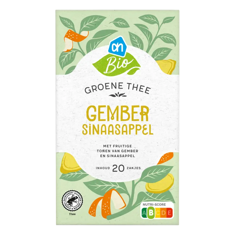 Biologisch Groene thee gember sinaasappel