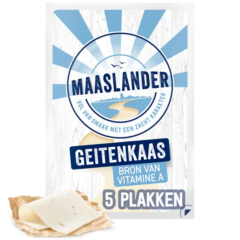 Maaslander jong belegen geitenkaas plak