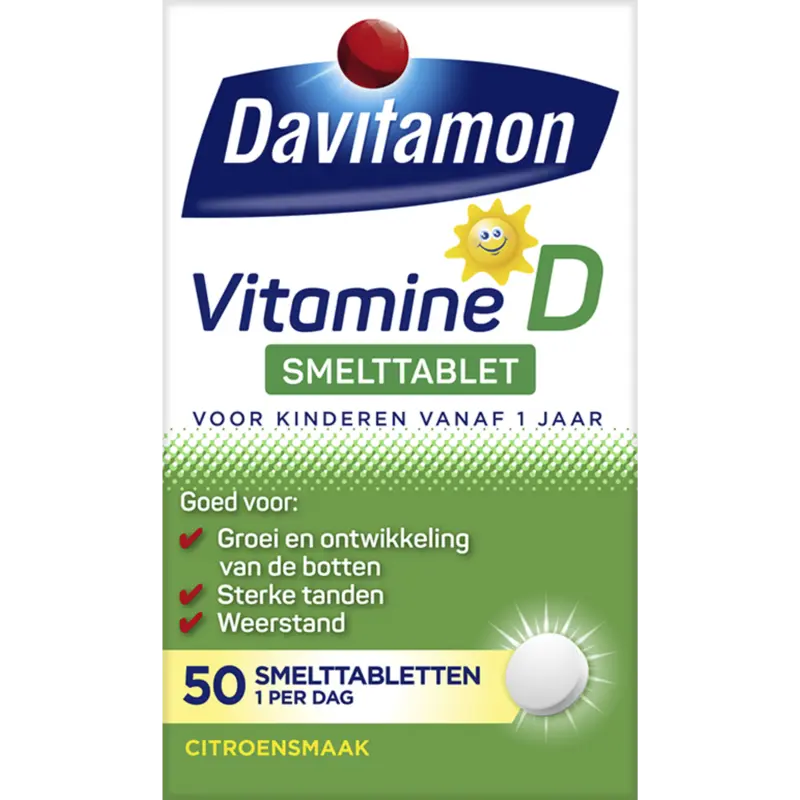 Davitamon Vitamine D smelttabletten vanaf 1 jaar