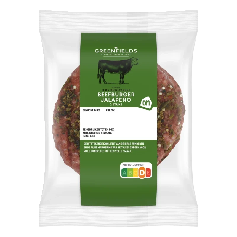 Greenfields Beefburger jalapeno 2 stuks