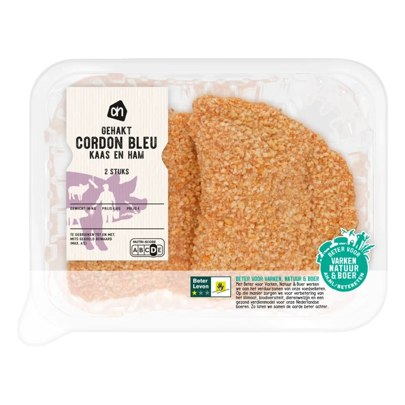 Gehakt cordon bleu kaas en ham