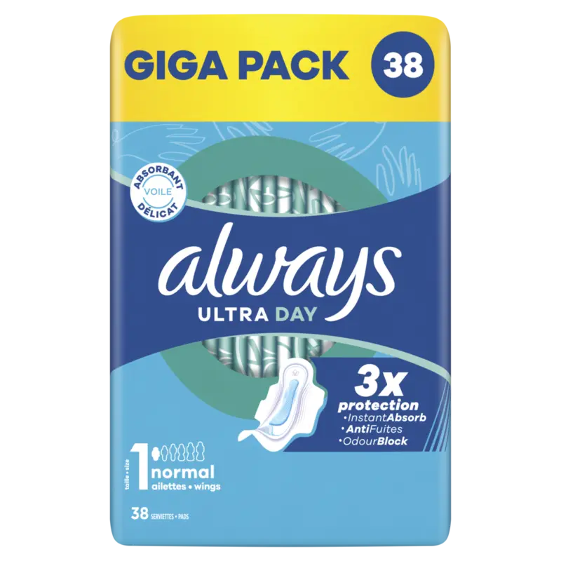 Always Ultra day normal wings maandverband giga