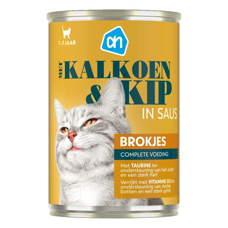 Blik brokjes kip kalkoen