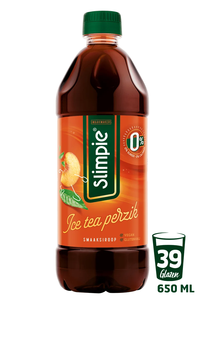 Slimpie Limonadesiroop ice tea perzik