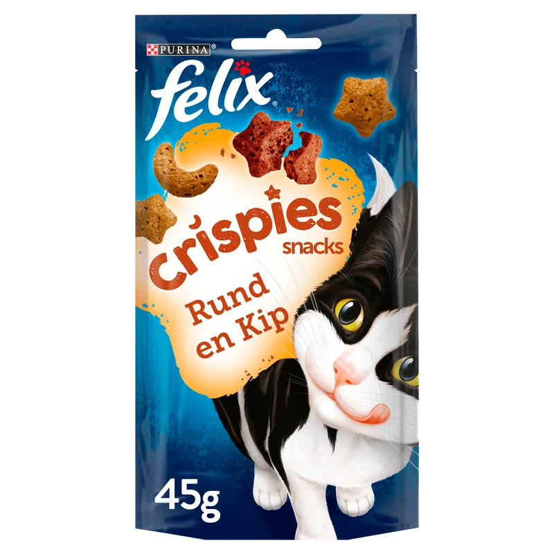 Felix Crispies kattensnacks rund & kip