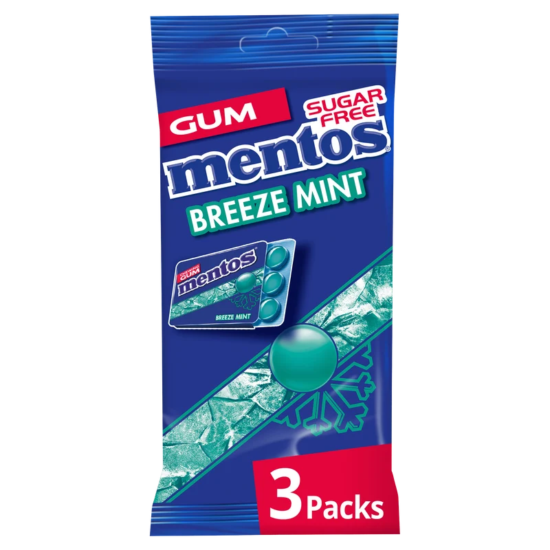 Mentos Gum Breeze Mint Blister