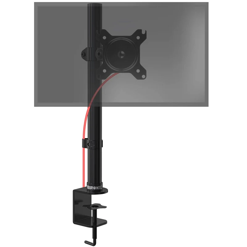 Duronic DM151X1 Monitor-Halterung 1 Monitor für 13-27 Zoll Flach & Curved Bildschirm-Halterung 8kg, Monitor Tischhalterung Höhenverstellbar Neigbar Schwenkbar Drehbar, Vesa halterung, Monitor-Arm