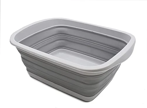 SAMMART Zusammenklappbare Wanne, zusammenklappbar, tragbar, platzsparend, Kunststoff, 10 lparende Kunststoff-Waschwanne