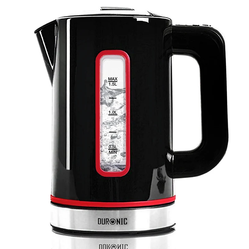 Duronic EK30 BK Wasserkocher 3000 Watt | Wasserkessel mit einstellbarer Temperatur und Thermostat | 40 ° | 60 ° | 80 ° | 100 ° C | 1,5 L | Warmhaltefunktion | Doppelwandig | Anti-Kalkfilter