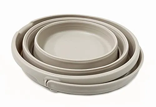 SAMMART 10 l zusammenklappbarer Kunststoffeimer – faltbare runde Wanne – tragbarer Wassereimer zum Angeln – platzsparender Wassertopf für den Außenbereich, Größe 33 cm Durchmesser