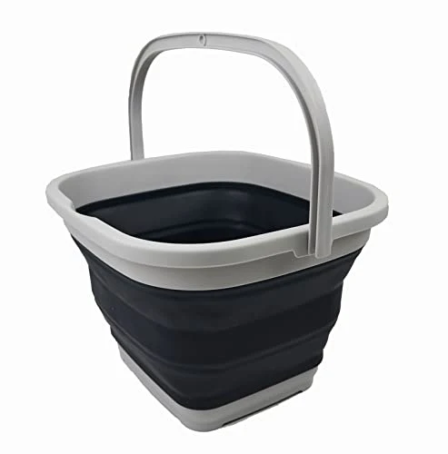 SAMMART Zusammenklappbarer, rechteckiger Korb/Eimer, 10 l