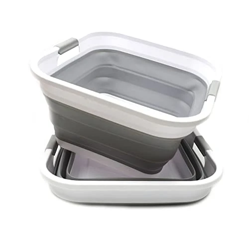 SAMMART Set of 2 Collapsible Laundry Basket