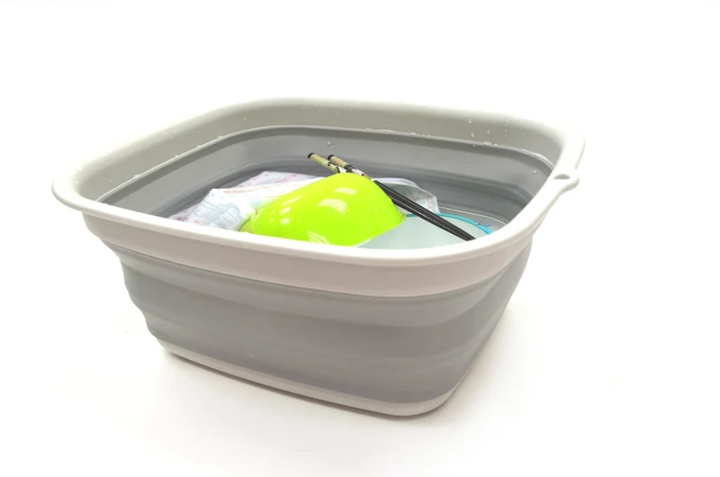 SAMMART 7,7 l zusammenklappbare Wanne – Faltbare Geschirrwanne – tragbares Waschbecken – platzsparende Kunststoff-Waschwanne