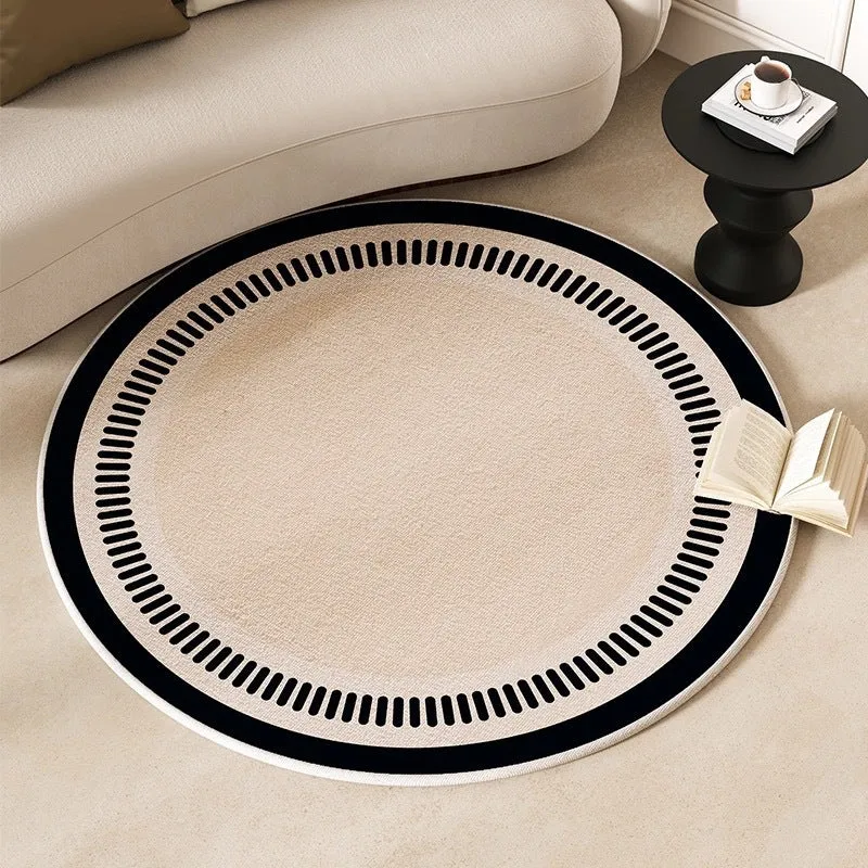 Runder geometrisches Musterteppich