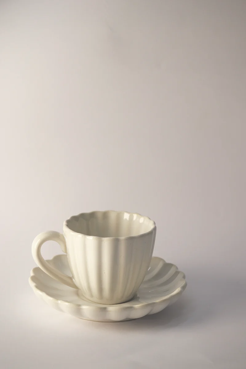 Paris Beige Mokkatassenset 12 teilig für 6 Personen