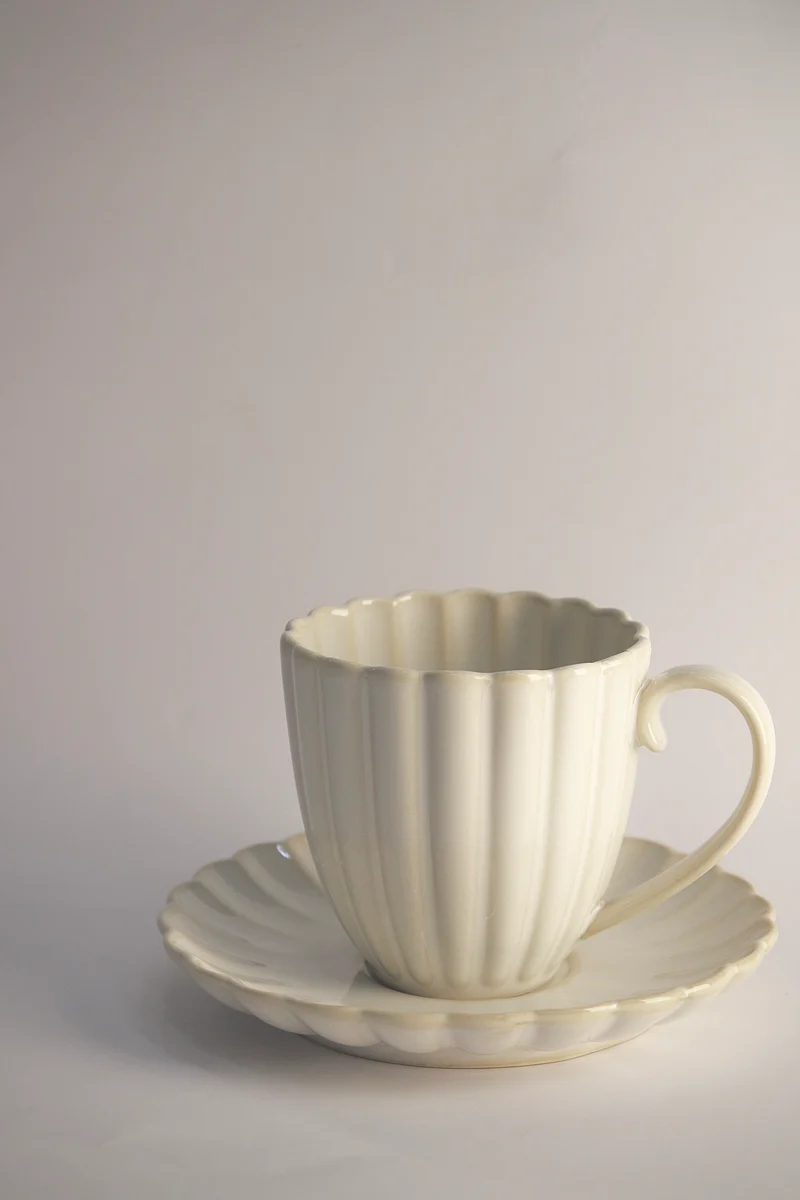 Paris Beige Kaffeetassenset 12 teilig für 6 Personen