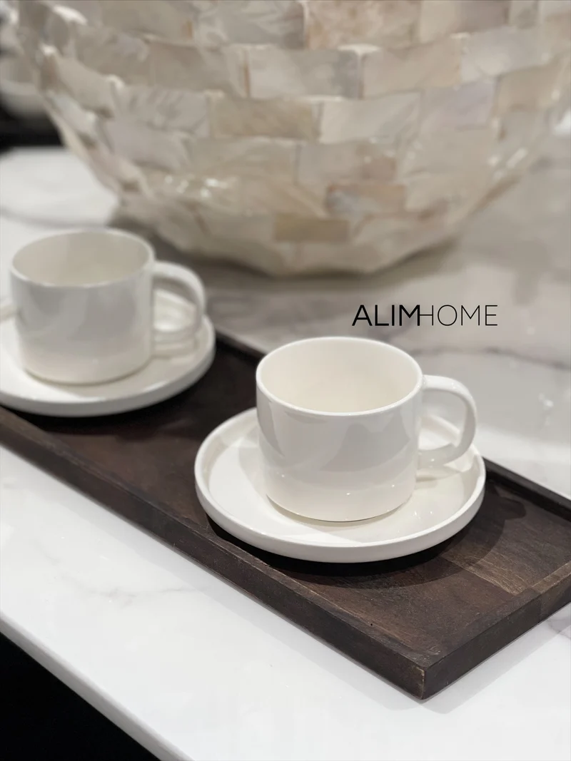 Fine White Kaffeetassenset 12 teilig für 6 Personen